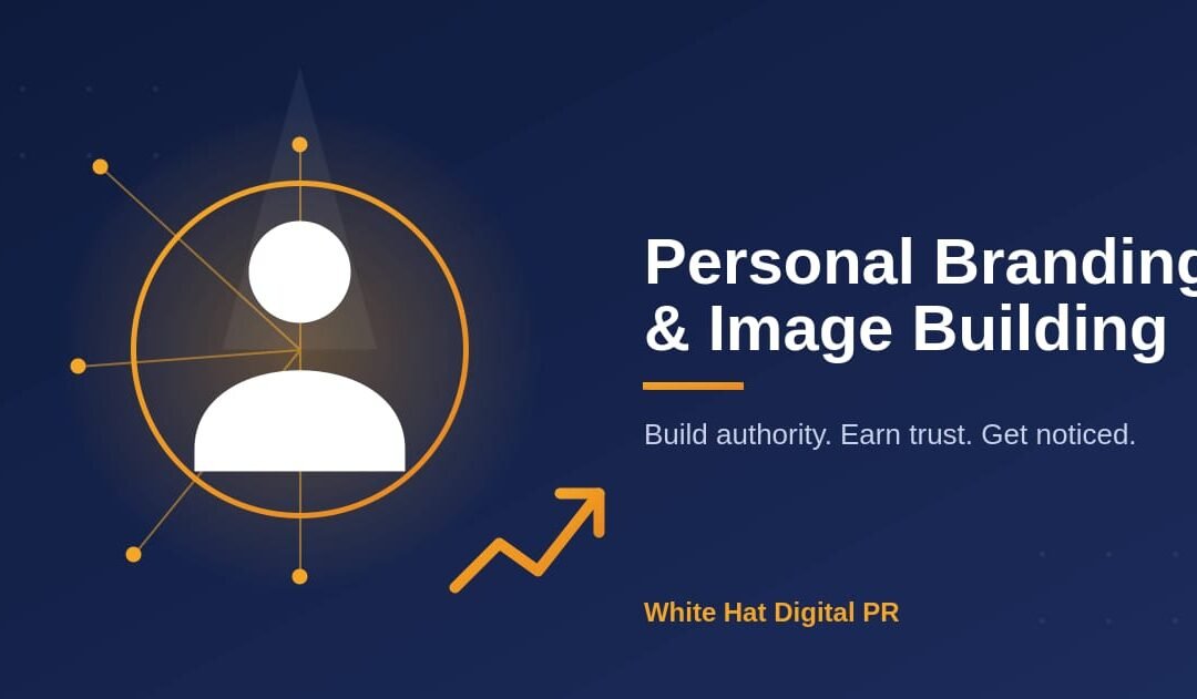 Personal branding and image building illustration showing growth and digital reach — White Hat Digital PR